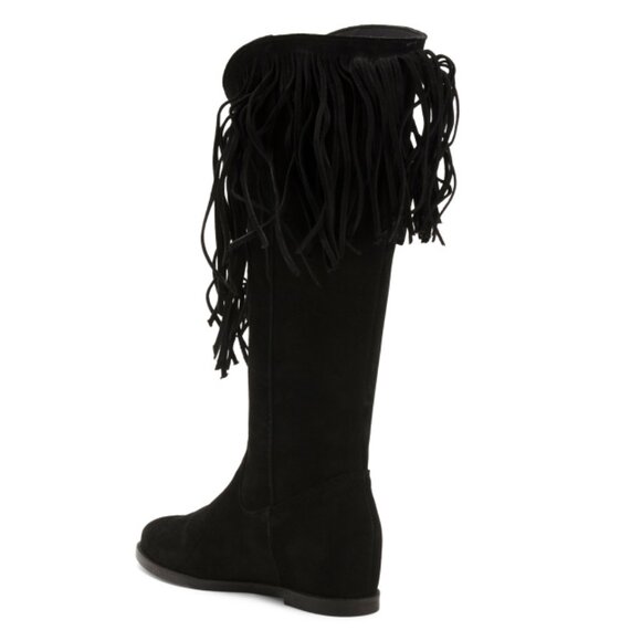 DINGO Black Made In Mexico Suede Fringe Hassie Boots - Picture 2 of 2